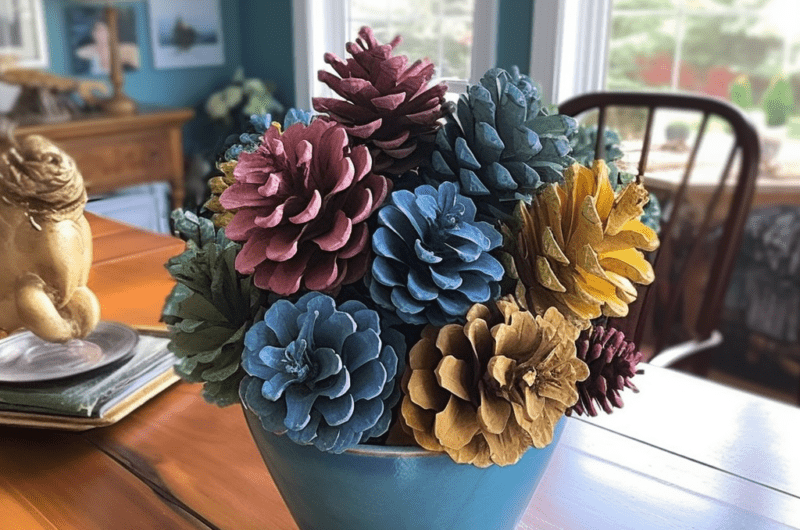 Paint Dipped Pine Cones
