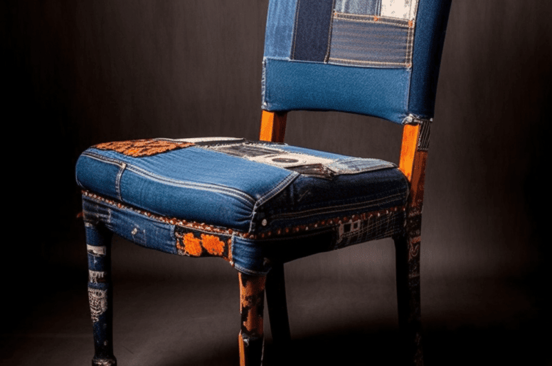 How to Reupholster a Chair with Jeans