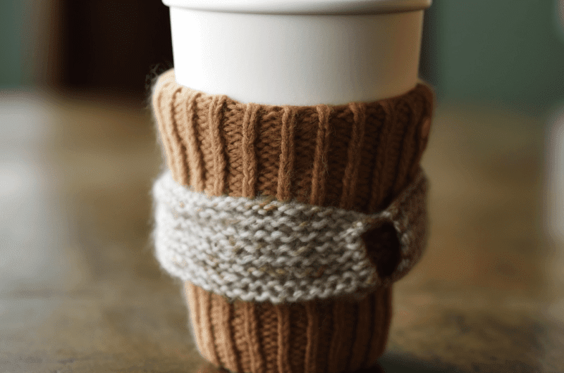 An Old Sock = A Cute Coffee Cup Koozie
